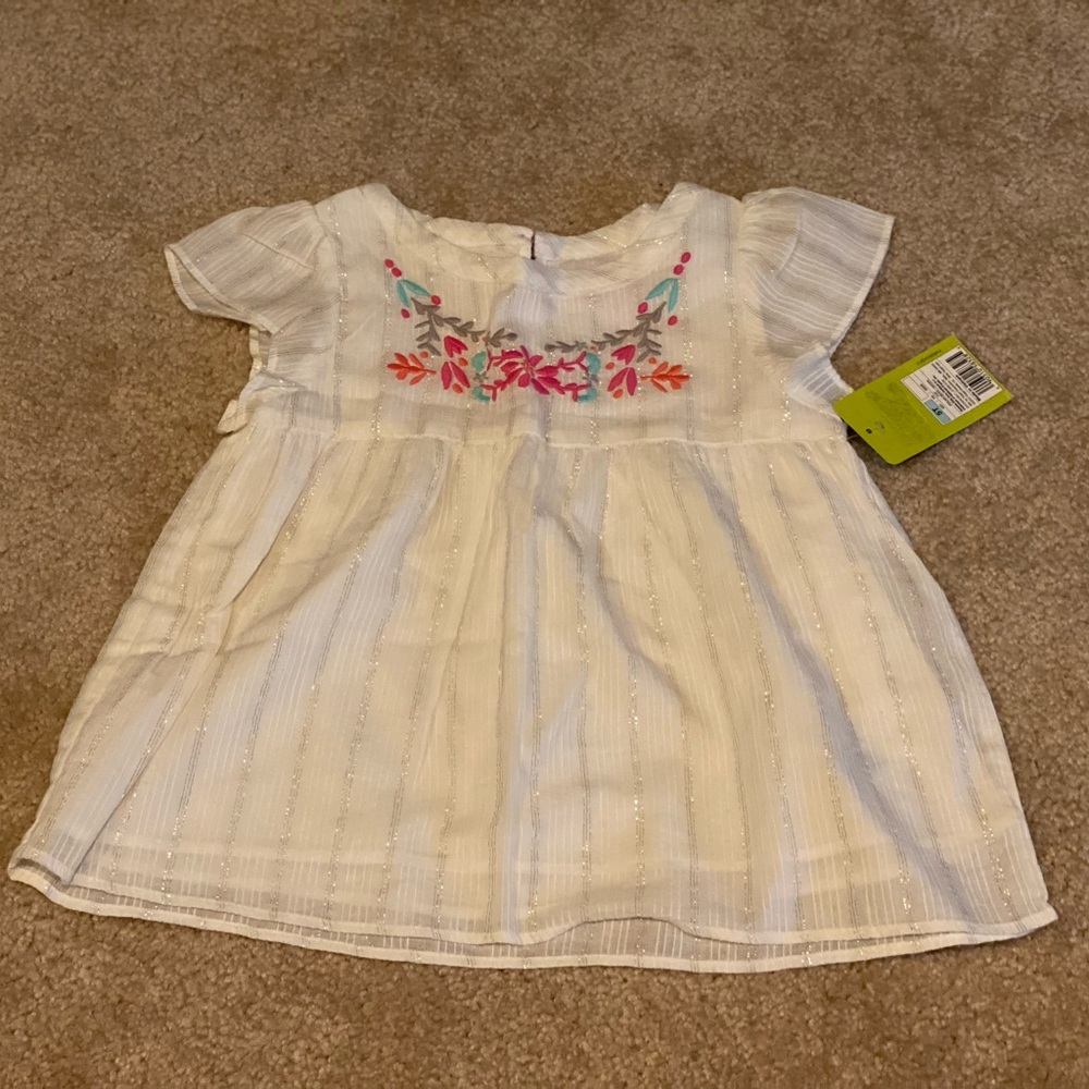 BNWT OshKosh B'gosh top with sparkly stripes girls size 5t
